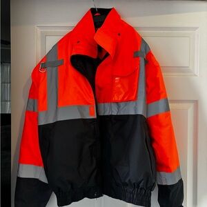 Orange / black workers jacket